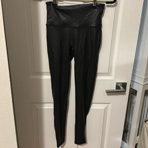 Black spanx faux leather leggings